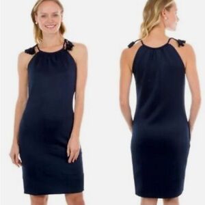 Gretchen Scott Black Tie Halter Dress